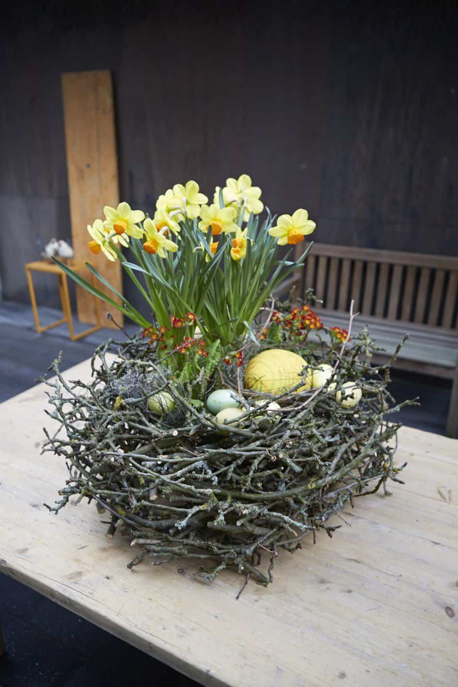 DIY-Osterdeko - Pflanzen-Nest im XXL-Format 