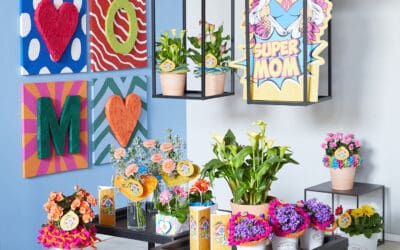 Floristik zum Muttertag: „Super Mom“ im Pop-Art-Look