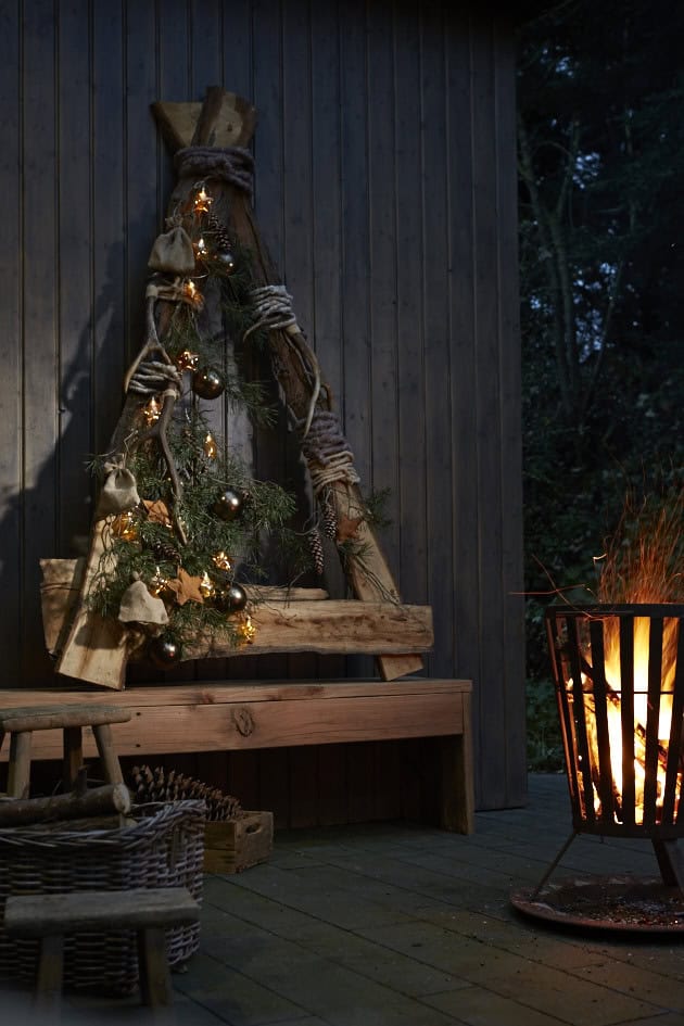 Rustikale Weihnachtsbaum-Alternativen - Weihnachtstrend 2023 christmas in  balance 