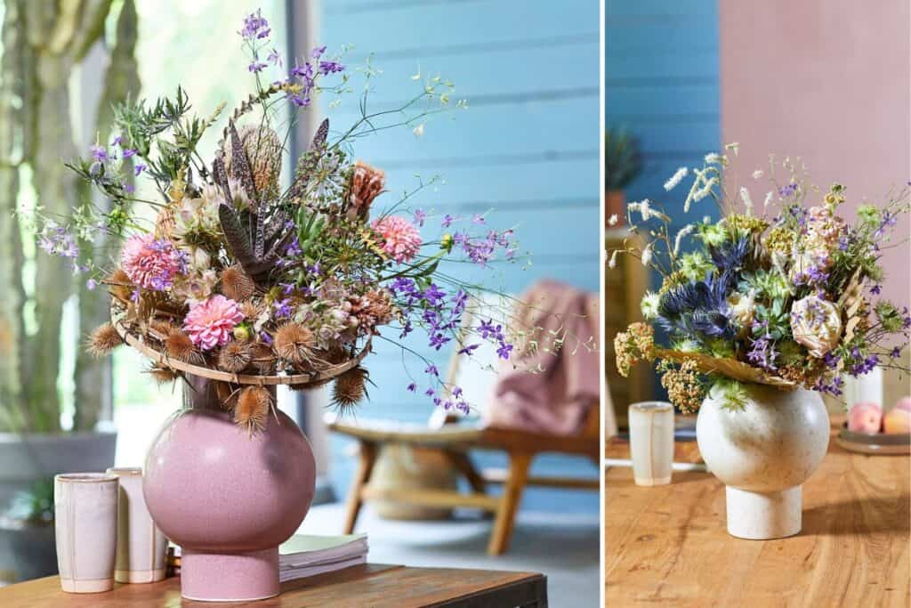Blumensträuße in einer Vase im Trend 