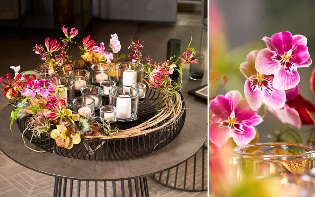 Accessoires floral dekoriert für die Weihnachtszeit