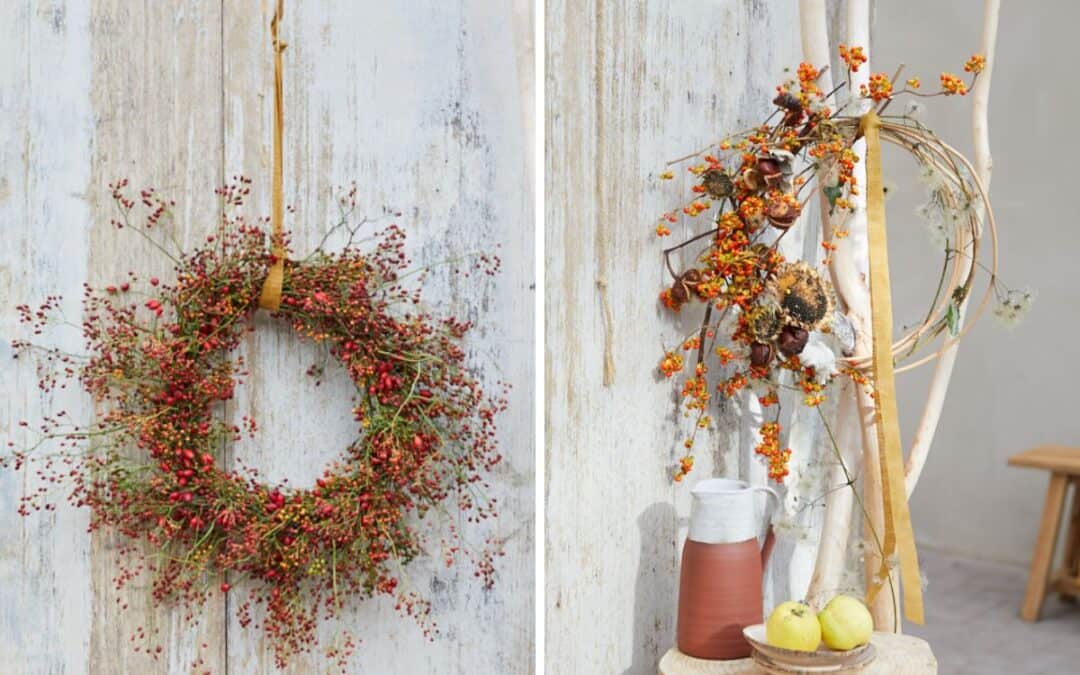 DIY-Kränze mit Herbstfrüchten