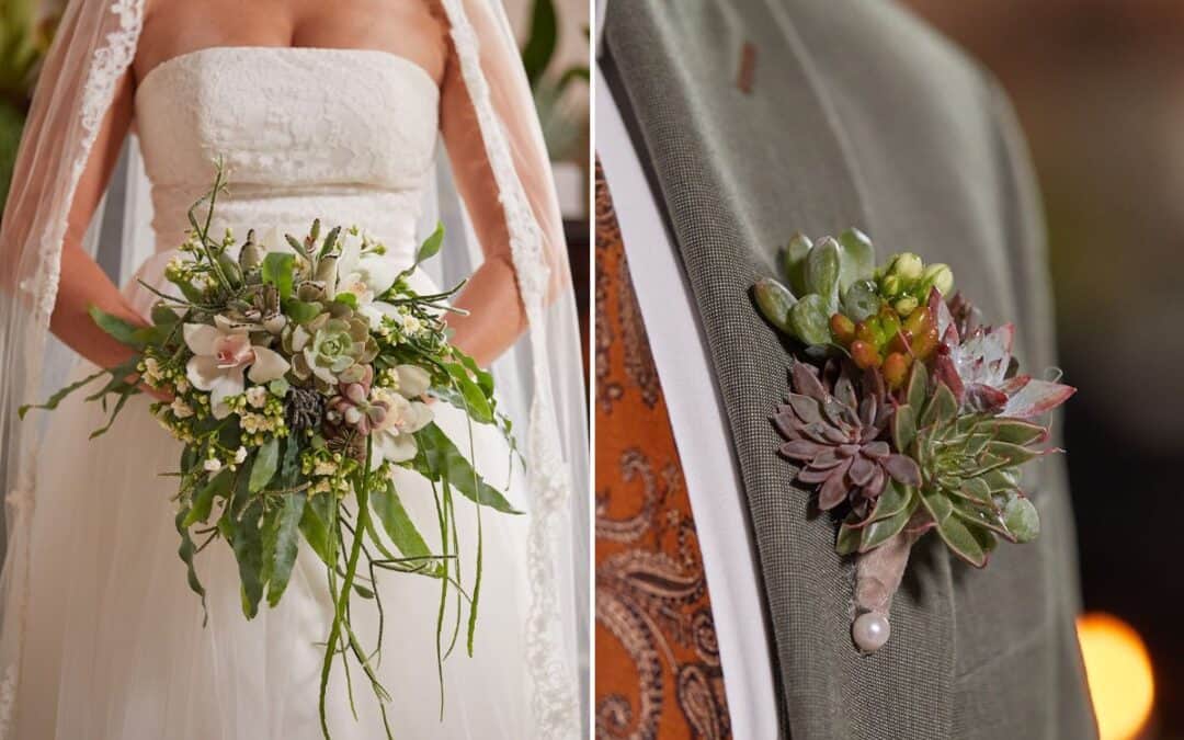 Sukkulenten: Florale Details zur Hochzeit