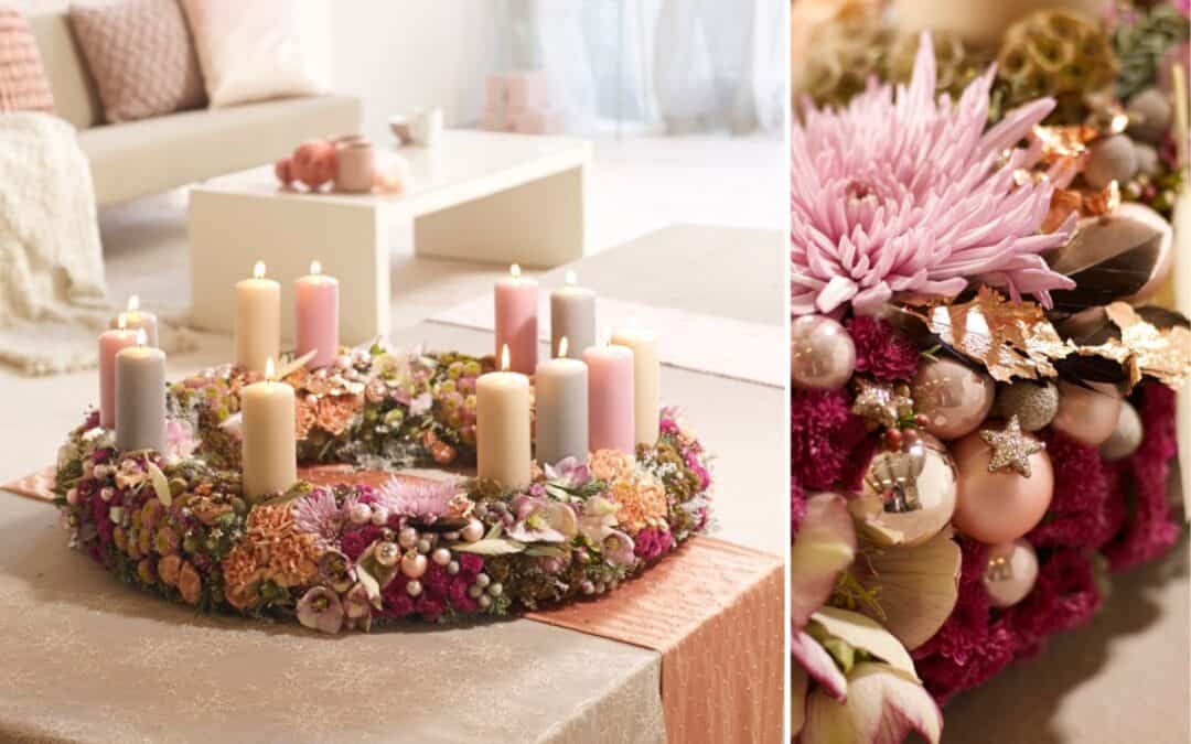 Extravagante Adventskränze mit Blüten: Ein Fest für die Sinne!