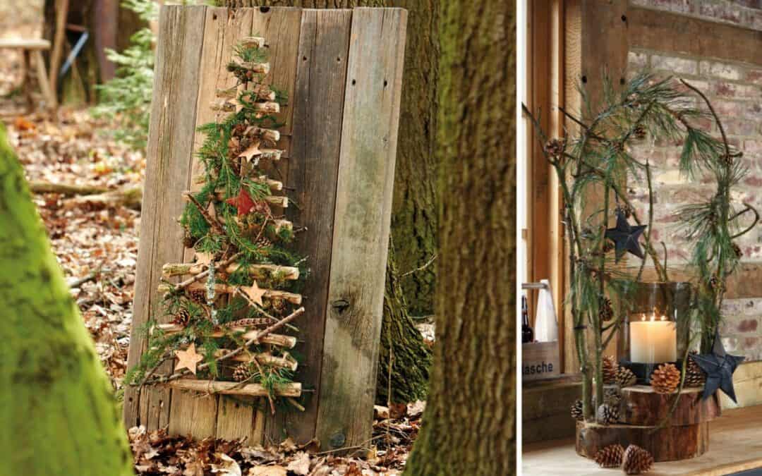 DIY: Weihnachtliche Naturdekorationen mit Kiefernnadeln