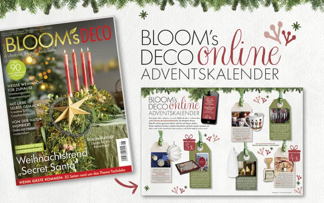 Der große BLOOM’s-DECO-Online-Adventskalender 2024: Gewinne jeden Tag!