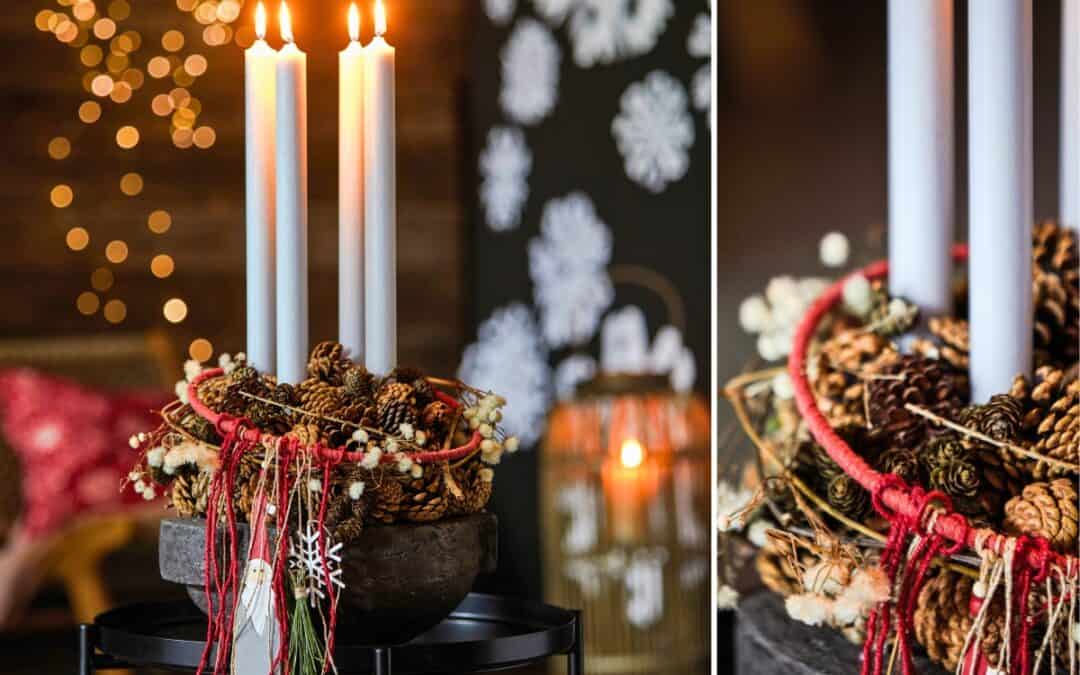 Mit Anleitung: Ausgefallener Adventskranz zum Selbermachen