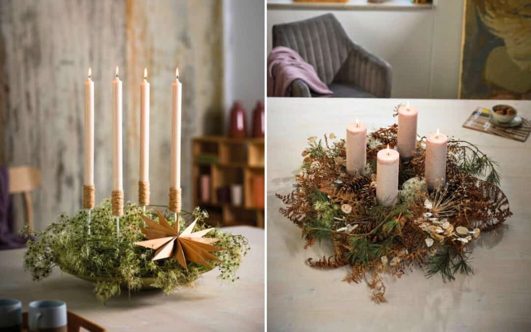 Natürlich schön: Adventskränze im Naturlook