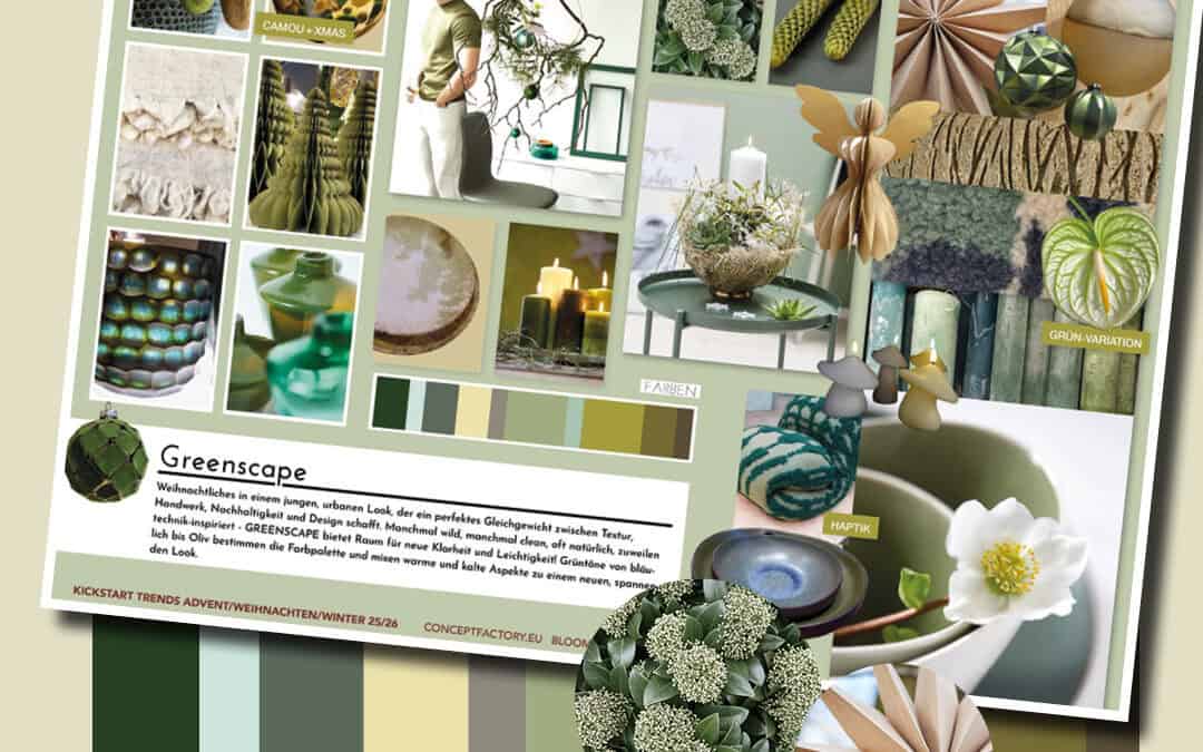 BLOOM’s Winter/Weihnachtstrend 2025: „GREENSCAPE“