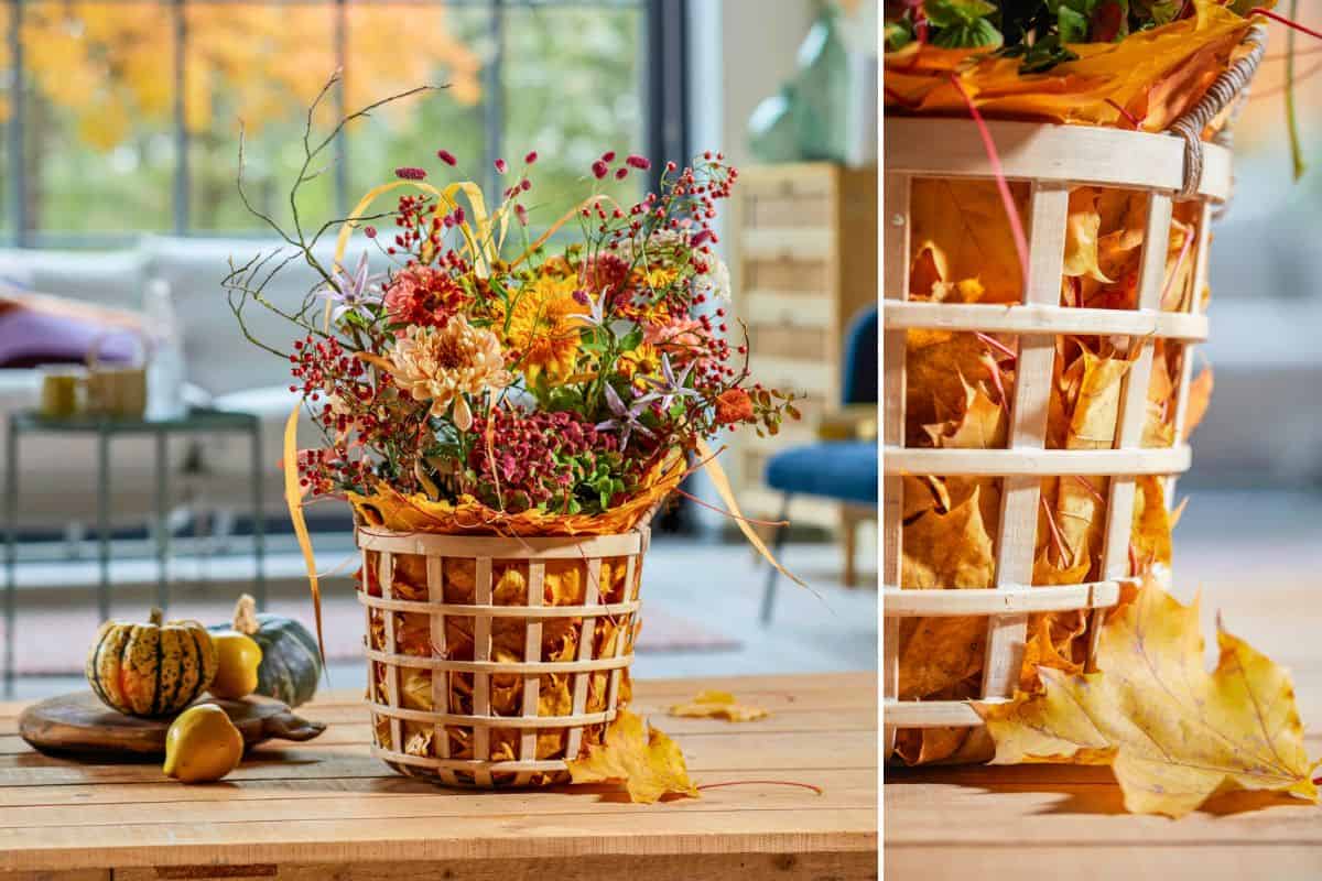 Geflochtene Körbe für den Herbst