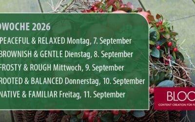BLOOM’s Trendwoche Weihnachten 2026 – Das Timing im Überblick xmasTrendwoche2026-Timing2